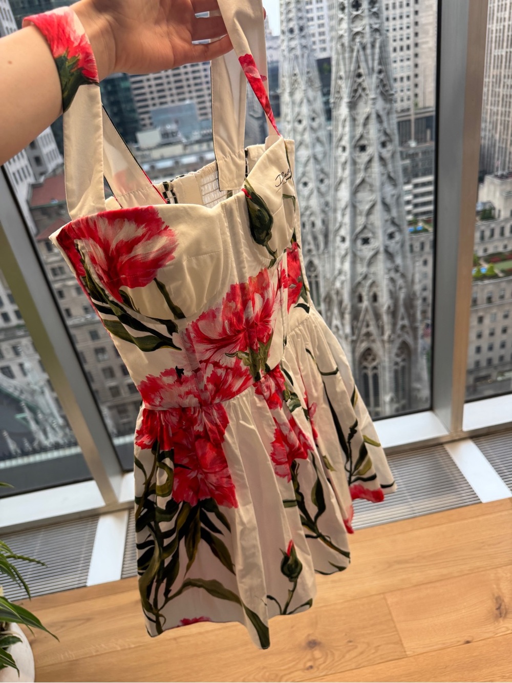 Dolce & Gabbana pleated poplin floral Mini Dress - Picture 6 of 13